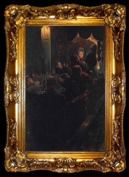 framed  Andrei Ryabushkin In der wundertatigen Ikone, ta009-2